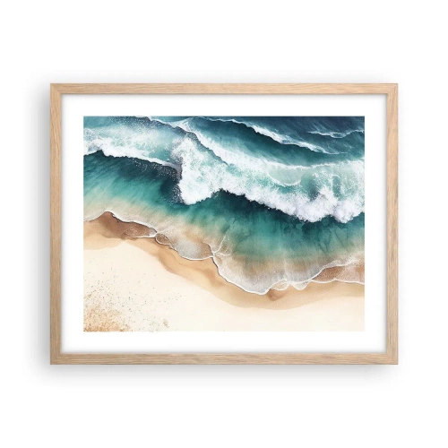 Póster en marco roble claro - Un encuentro eterno - 50x40 cm