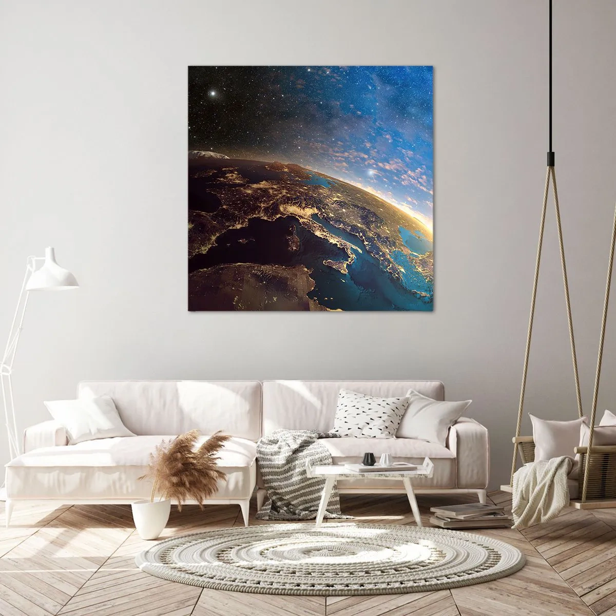 Cuadro sobre lienzo - Impresión de Imagen - Mirémonos a nosotros mismos desde la distancia - 40x40 cm