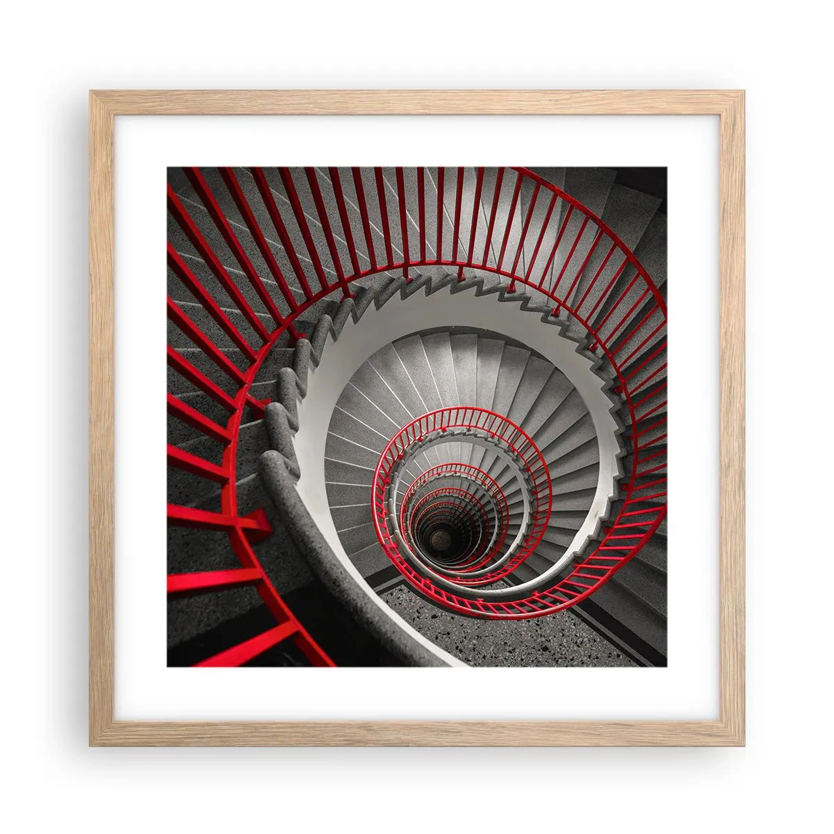 Póster en marco roble claro - Juegos arquitectónicos - 40x40 cm
