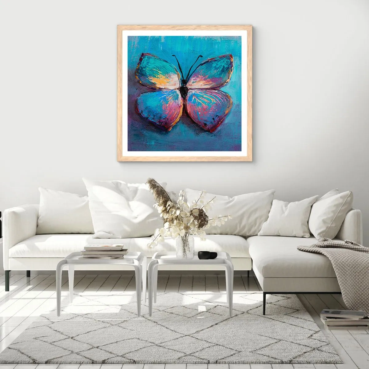 Póster en marco roble claro - En todo su esplendor - 50x50 cm