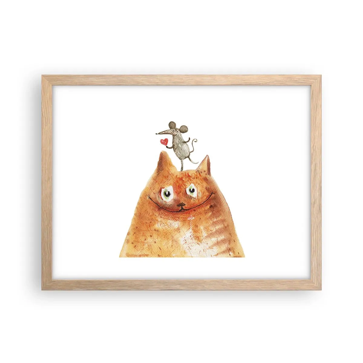 Póster en marco roble claro - Paradojas del amor - 40x30 cm