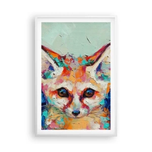 Póster en marco blanco - Mirada penetrante - 61x91 cm