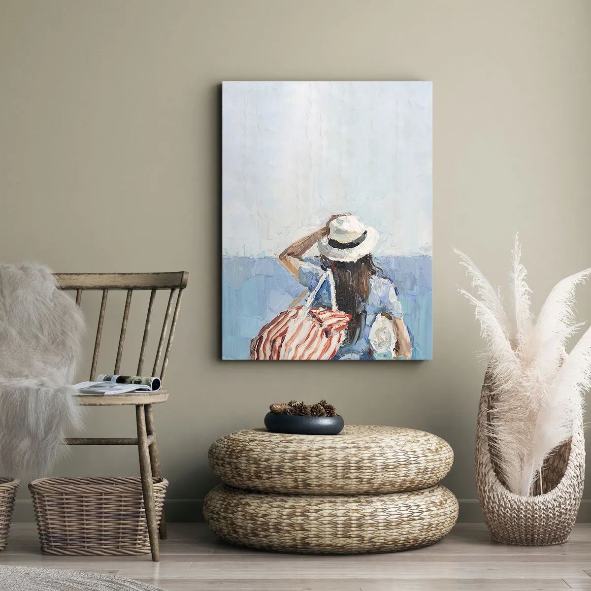 Cuadro sobre lienzo - Impresión de Imagen - Bienvenida a tus vacaciones - 65x120 cm