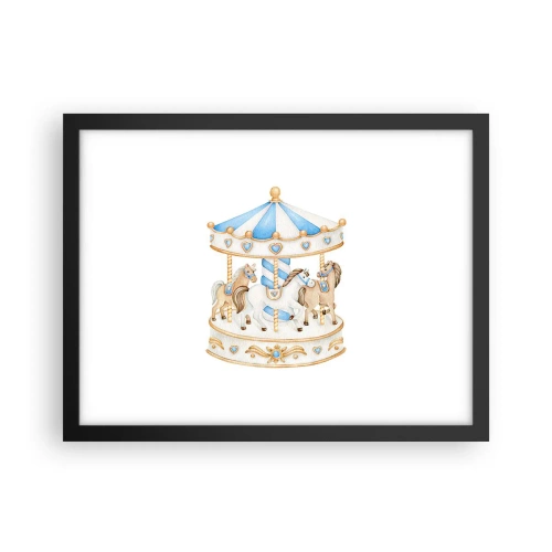 Póster en marco negro - Dulce infancia - 40x30 cm