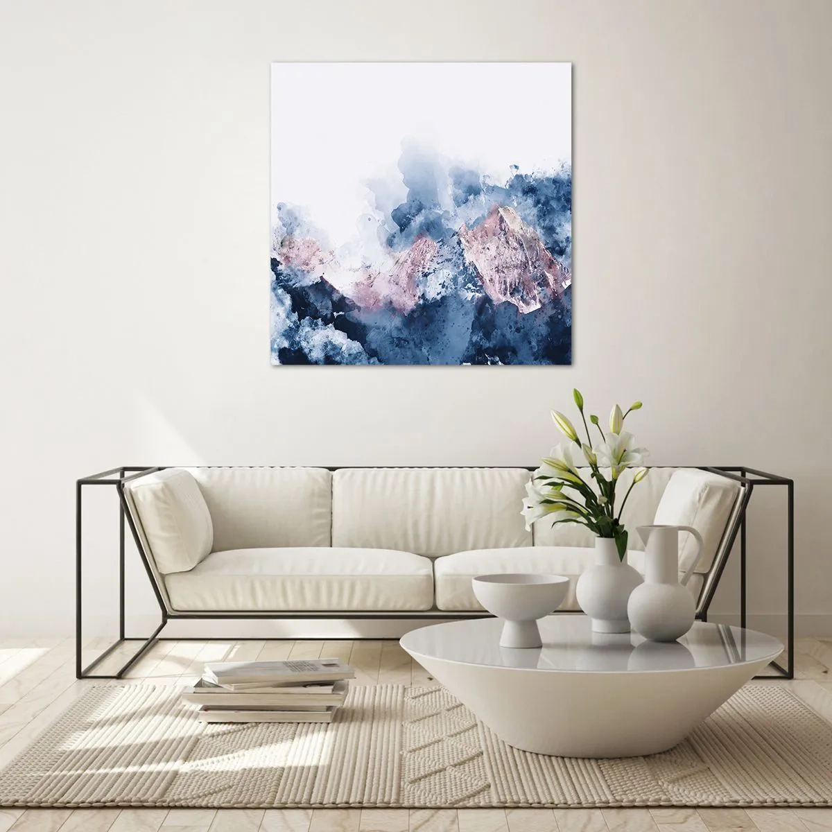 Cuadro sobre vidrio - Impresiones sobre Vidrio - El techo del mundo - 70x70 cm