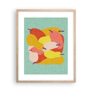 Póster en marco roble claro - Saborear el sol del verano - 40x50 cm