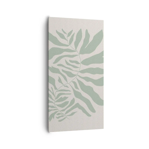 Cuadro sobre lienzo - Impresión de Imagen - Rama esmeralda - 65x120 cm