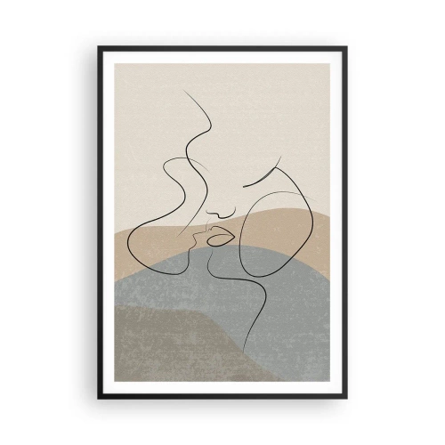 Póster en marco negro - Como una pincelada - 70x100 cm