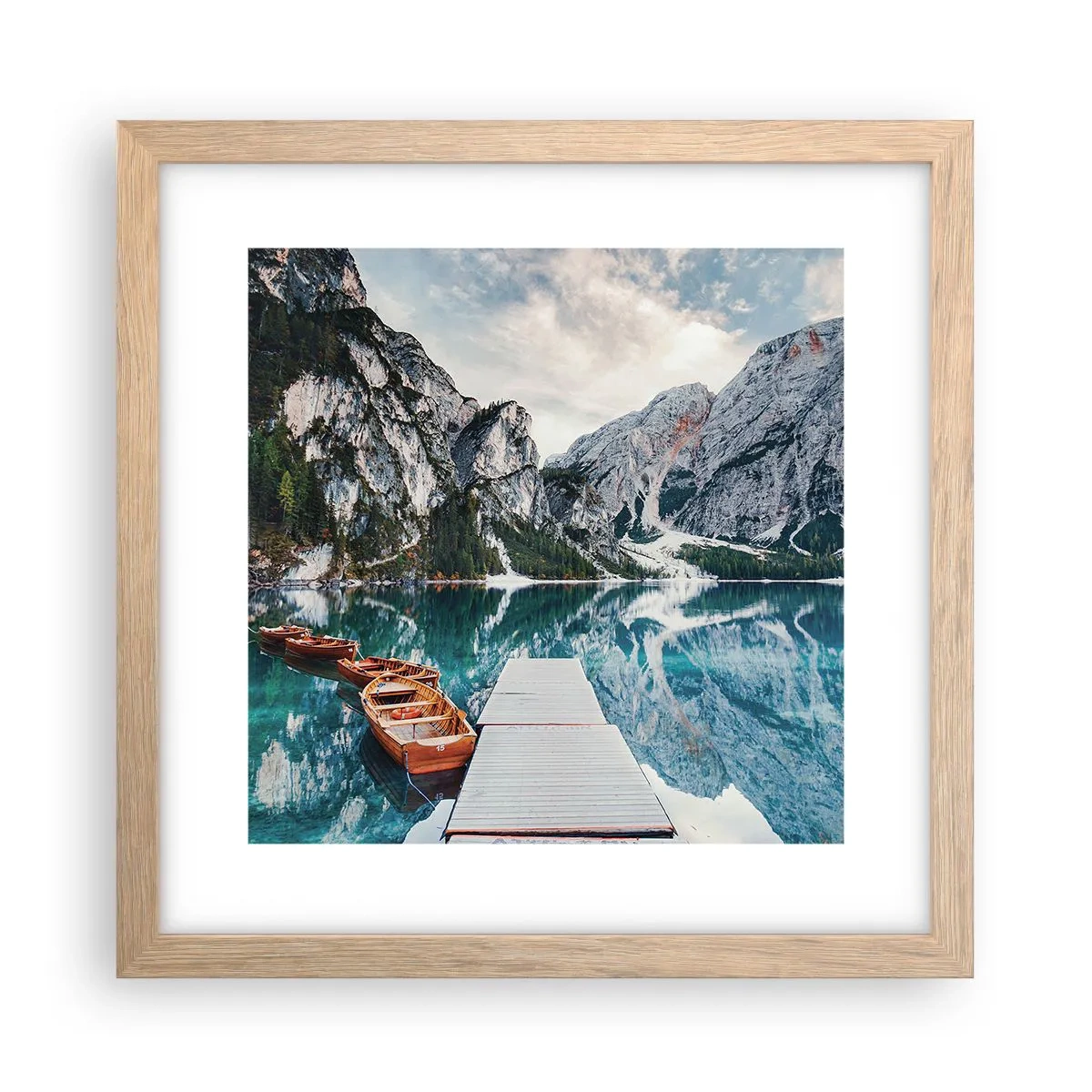 Póster en marco roble claro - Te mostraremos la fuente de la belleza - 30x30 cm