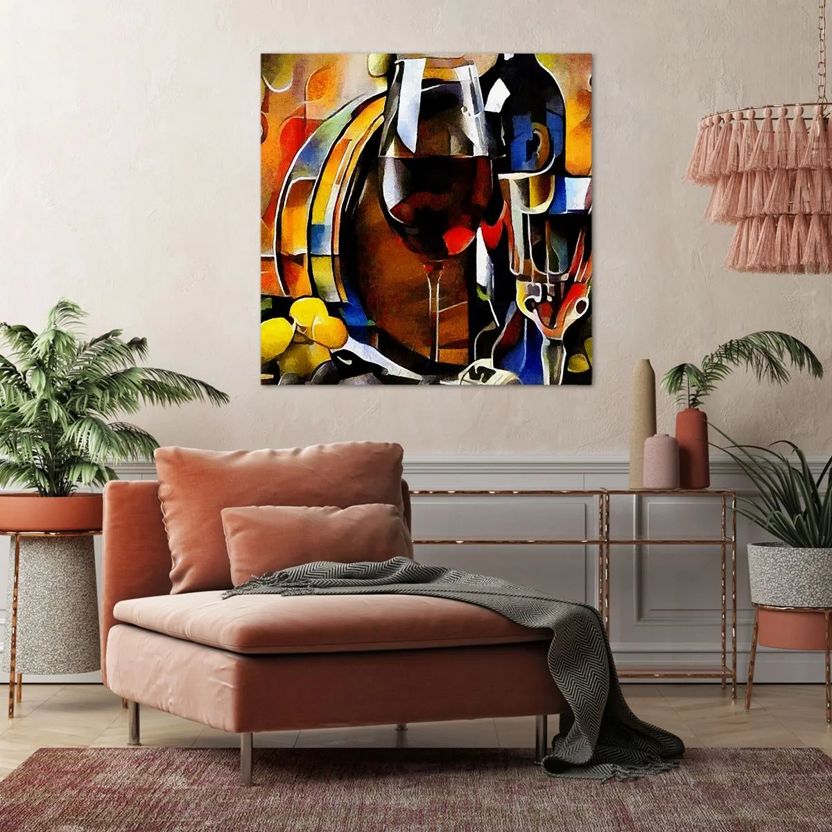 Cuadro sobre lienzo - Impresión de Imagen - Y el mundo se vuelve más colorido - 50x50 cm