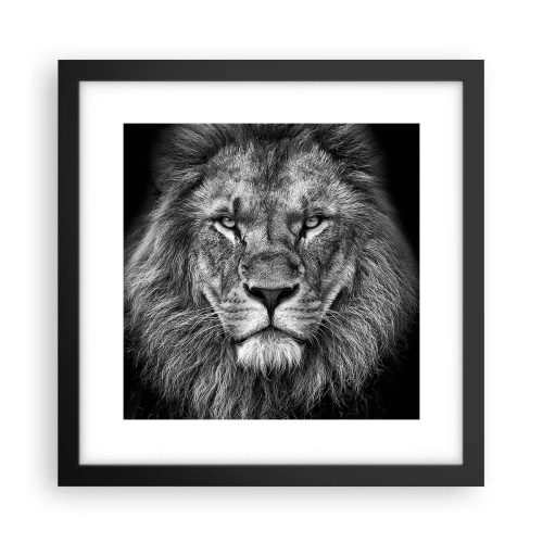 Póster en marco negro - Con el atuendo de la coronación - 30x30 cm