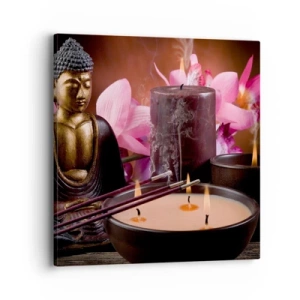 Cuadro sobre lienzo - Impresión de Imagen - Despejar la mente, calmar el cuerpo - 40x40 cm