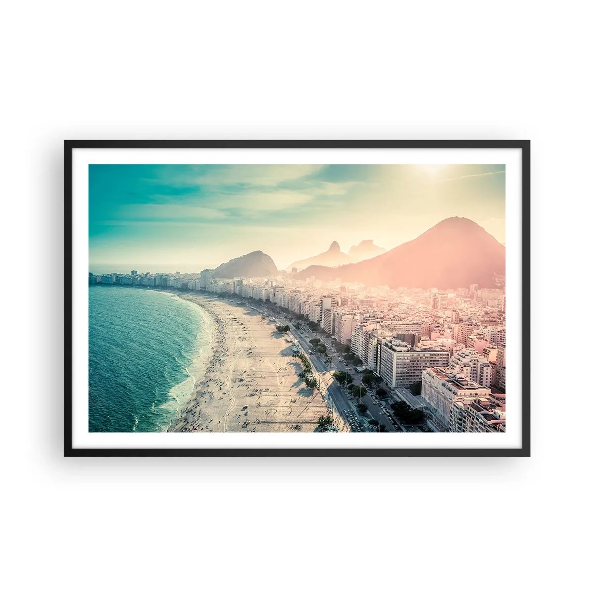 Póster en marco negro - Vacaciones perpetuas en Río - 91x61 cm