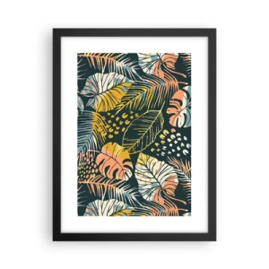 Póster en marco negro - Una frondosa fantasía - 30x40 cm