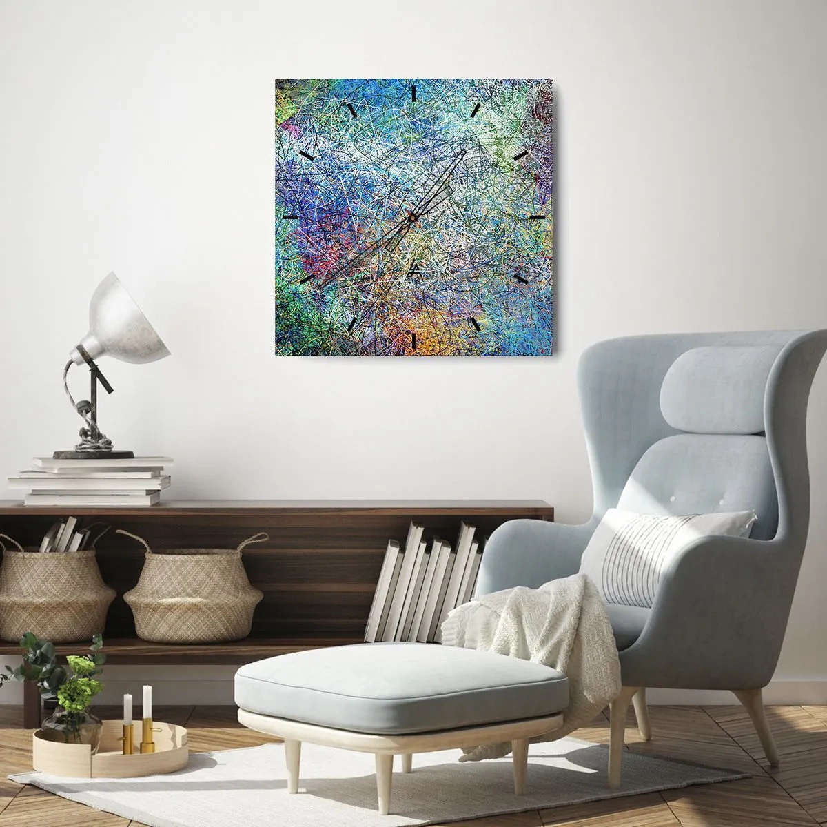 Reloj de pared - Reloj de vidrio - No es tan fácil - 30x30 cm