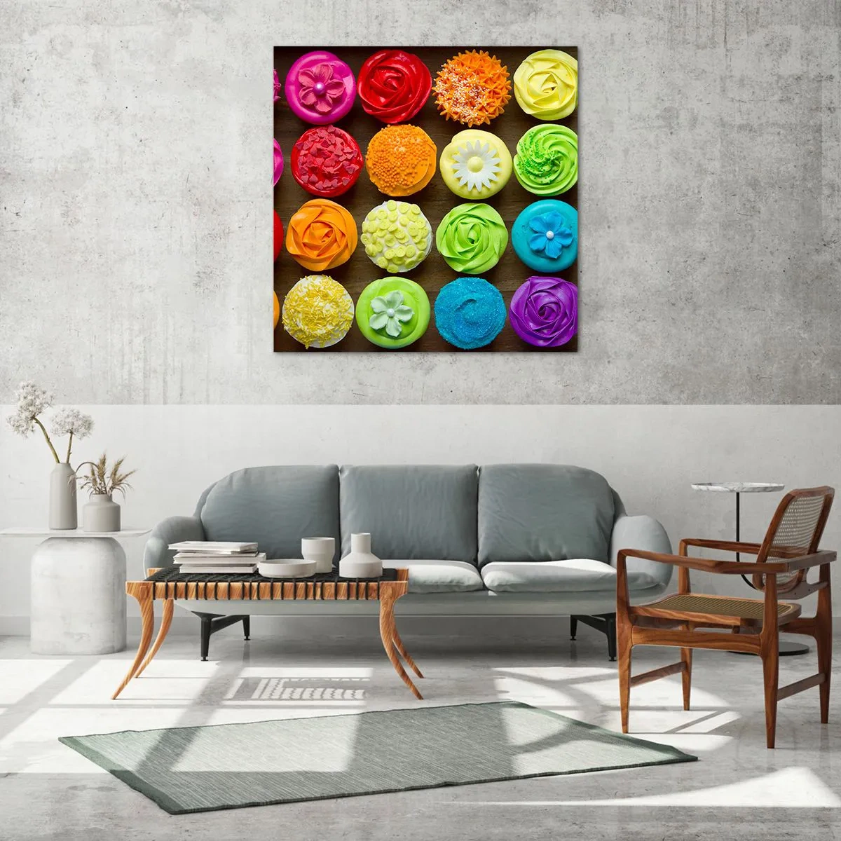 Cuadro sobre vidrio - Impresiones sobre Vidrio - Cada uno diferente - todos deliciosos - 50x50 cm