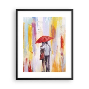 Póster en marco negro - Que siga lloviendo - 40x50 cm
