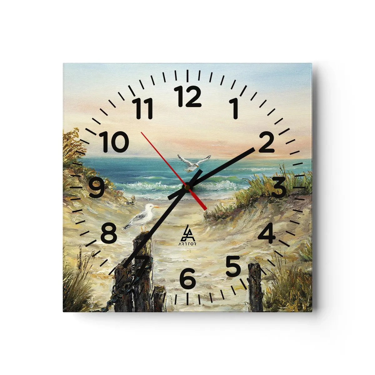Reloj de pared - Reloj de vidrio - Un retiro ventoso - 30x30 cm