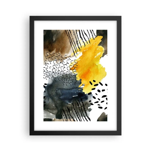 Póster en marco negro - Reunión de los elementos - 30x40 cm
