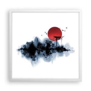 Póster en marco blanco - Visión japonesa - 50x50 cm