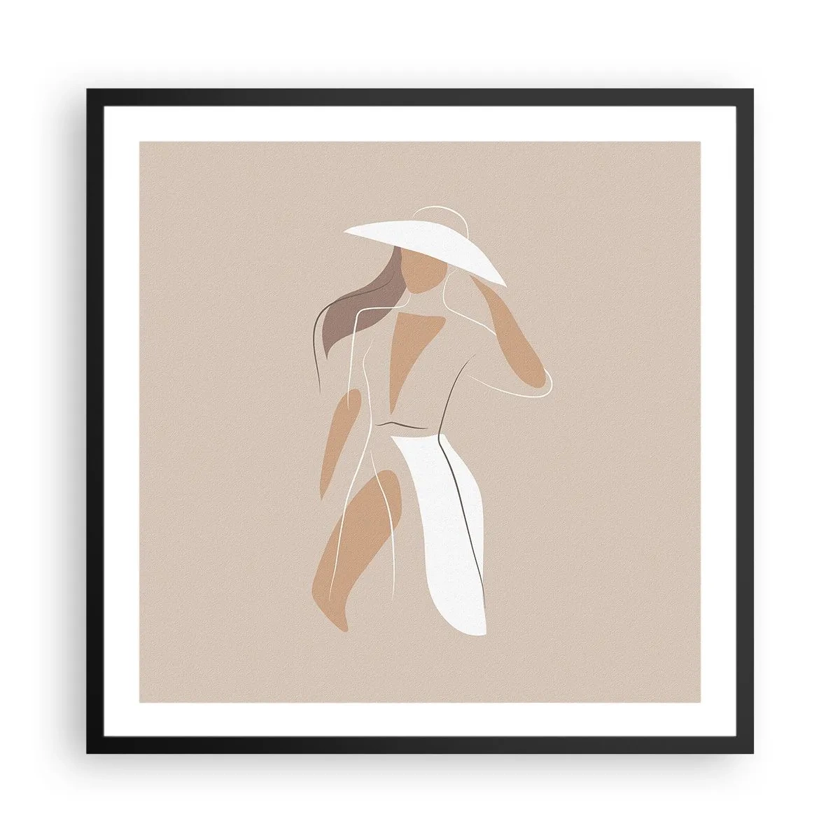 Póster en marco negro - La moda es alegría - 60x60 cm