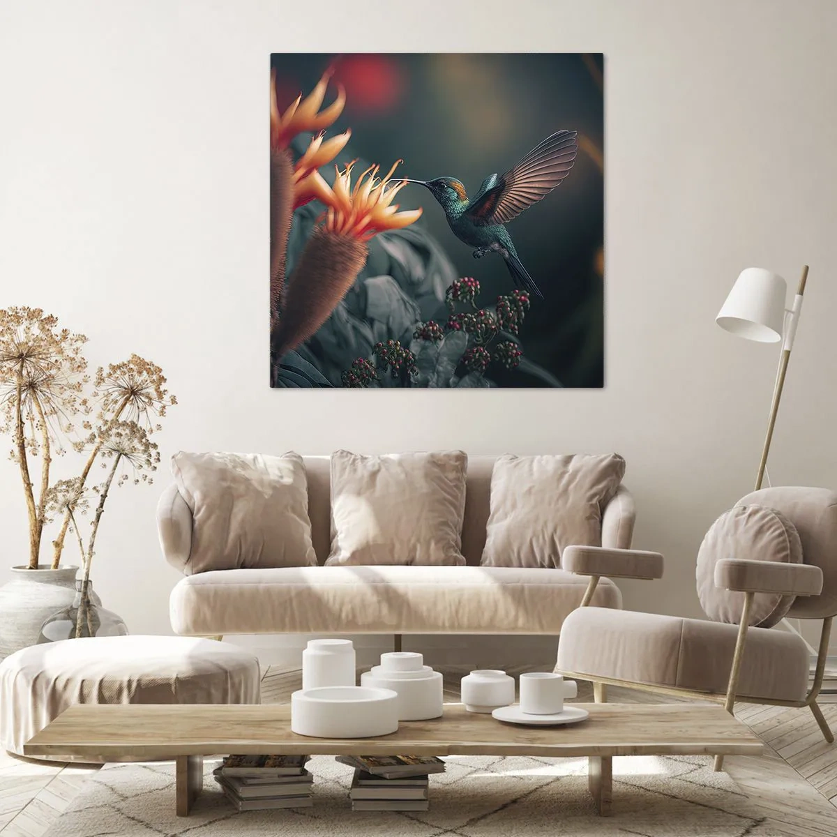 Cuadro sobre lienzo - Impresión de Imagen - Una vida verdaderamente colorida - 50x50 cm
