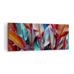 Cuadro sobre lienzo - Impresión de Imagen - Un matorral de colores - 100x40 cm