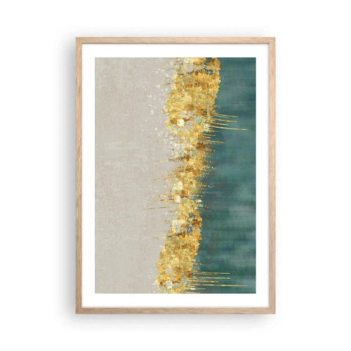 Póster en marco roble claro - La frontera dorada - 50x70 cm