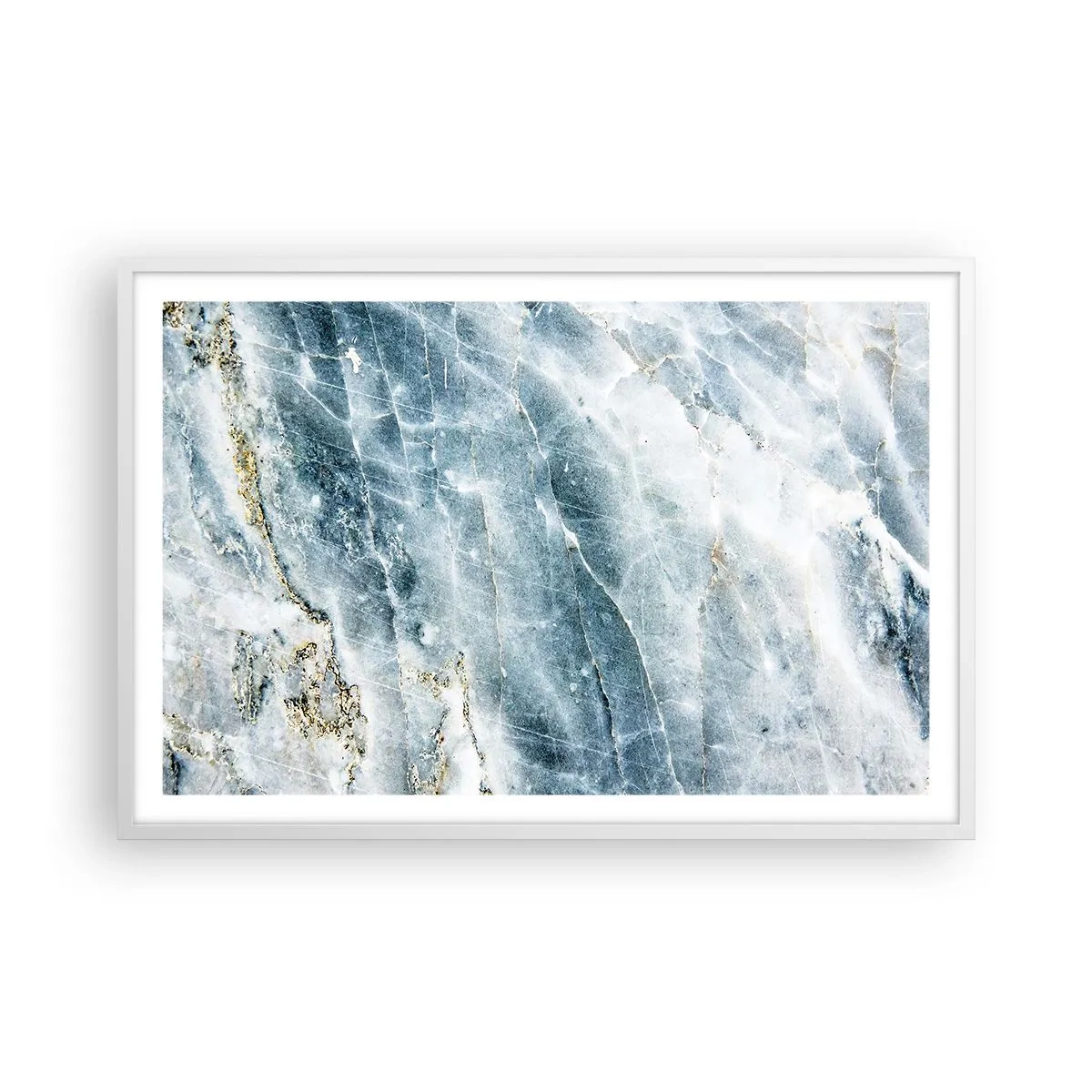 Póster en marco blanco - El mundo de hielo - 91x61 cm