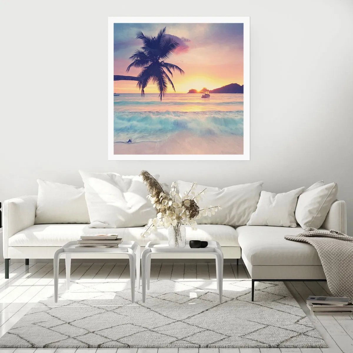 Póster - Atardecer en la bahía - 40x40 cm