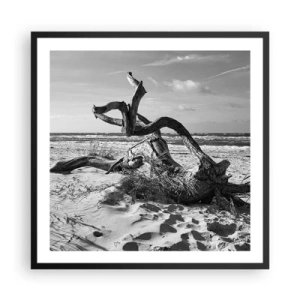 Póster en marco negro - Escultura marina - 60x60 cm