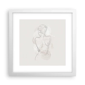Póster en marco blanco - Como un cuerpo sensible - 30x30 cm