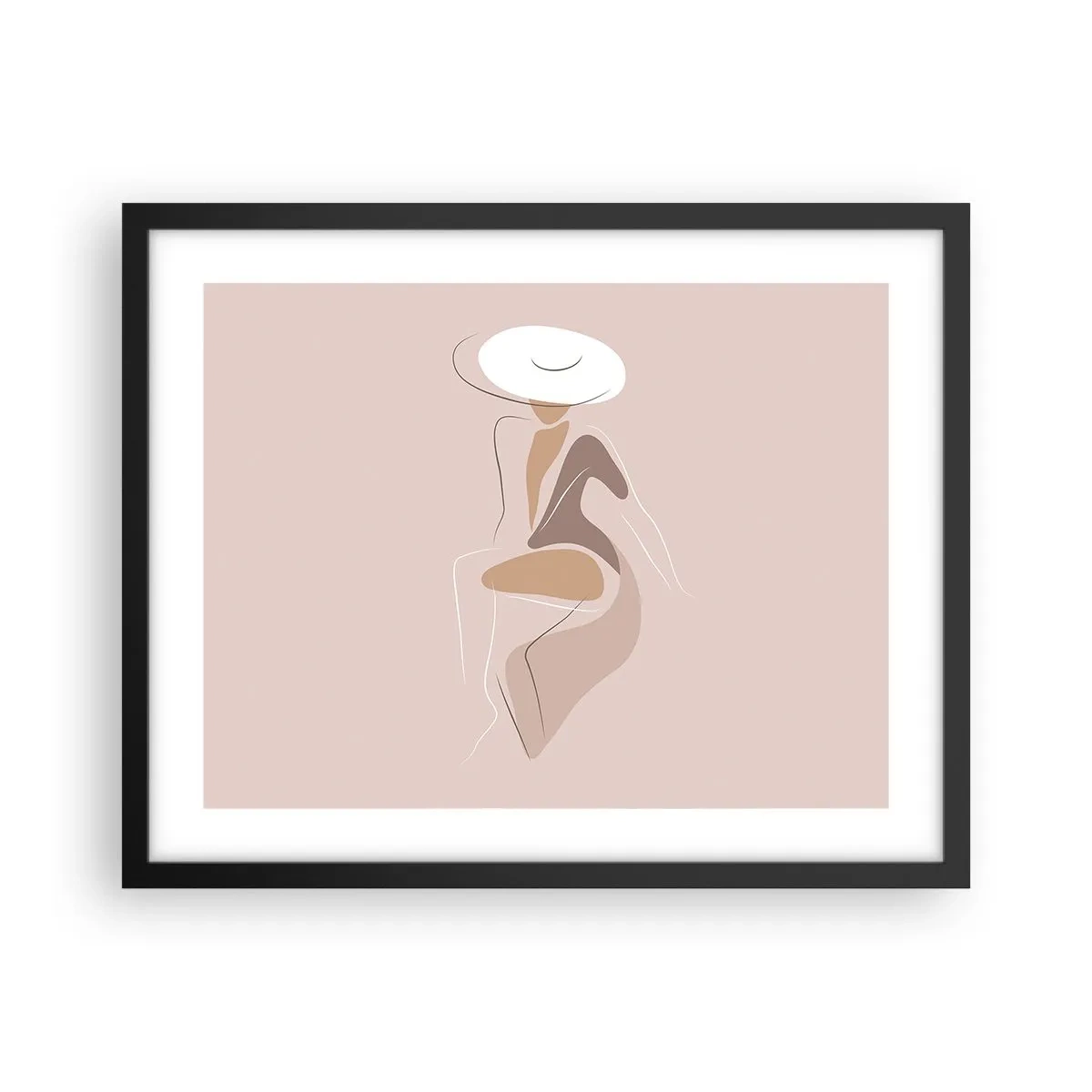 Póster en marco negro - Una auténtica dama - 50x40 cm