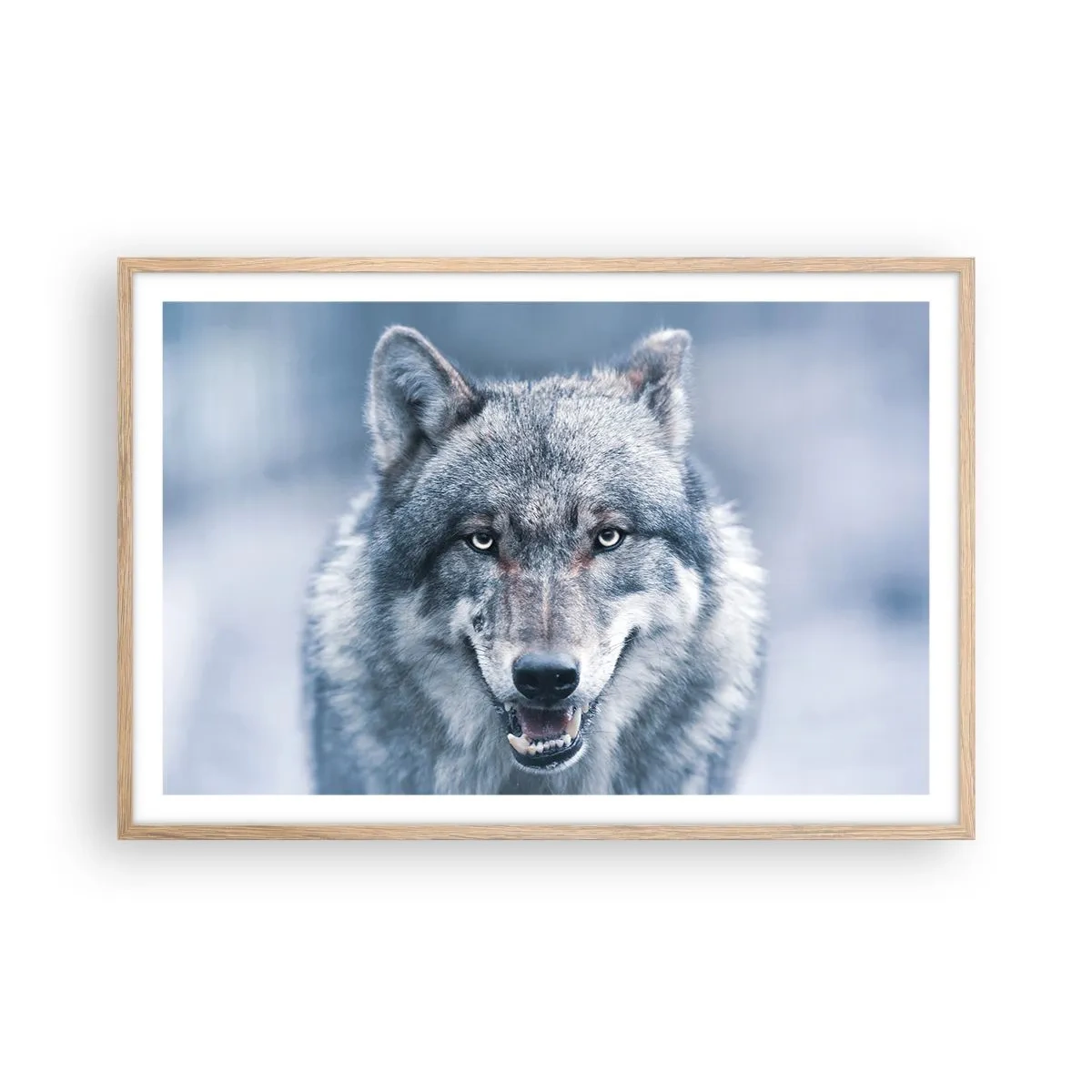 Póster en marco roble claro - ¿Aceptarás el reto? - 91x61 cm