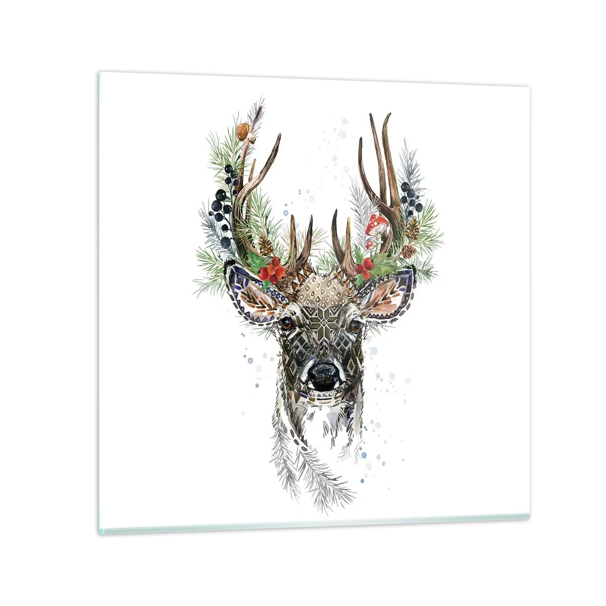 Cuadro sobre vidrio - Impresiones sobre Vidrio - Con vestimenta festiva - 70x70 cm