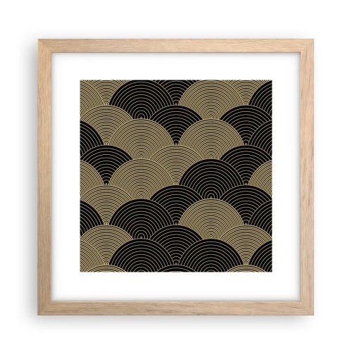 Póster en marco roble claro - Multiplicación de la unidad - 30x30 cm