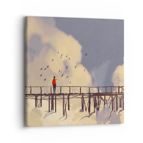 Cuadro sobre lienzo - Impresión de Imagen - Anhelo azul - 30x30 cm