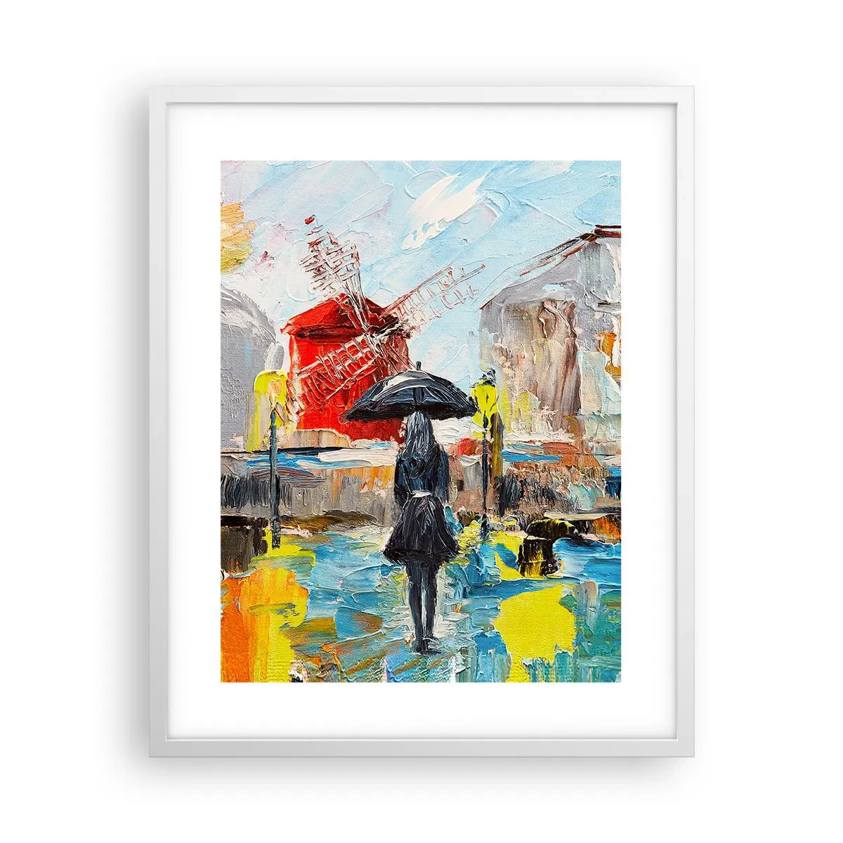 Póster en marco blanco - Leyendas parisinas - 40x50 cm