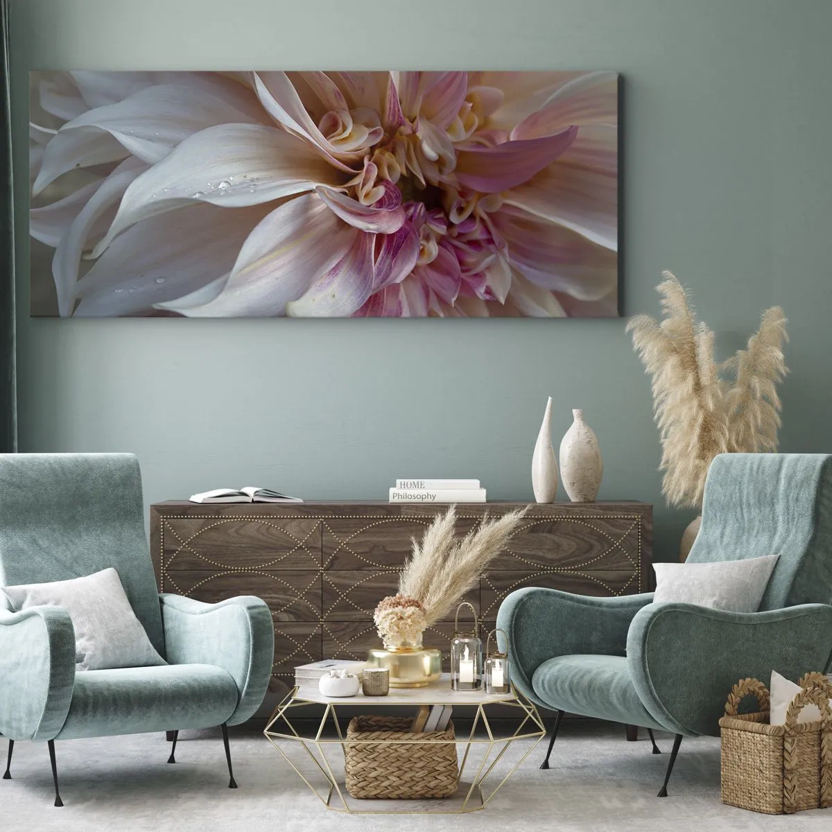 Cuadro sobre lienzo - Impresión de Imagen - Frescura floreciente - 100x40 cm