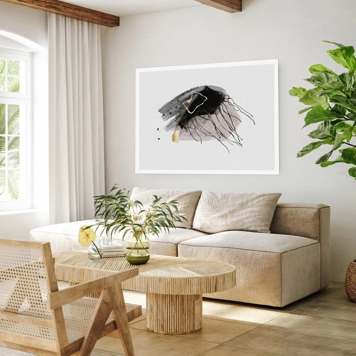 Póster - En negro y dorado - 50x40 cm