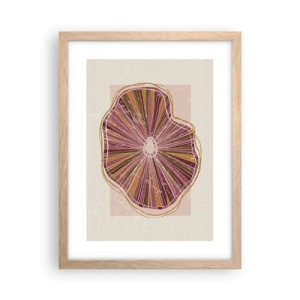 Póster en marco roble claro - Abstracción radiante - 30x40 cm