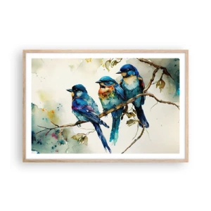 Póster en marco roble claro - ¿Ofendido? - 91x61 cm