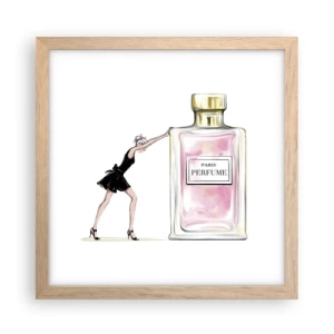 Póster en marco roble claro - La esencia de la feminidad - 30x30 cm