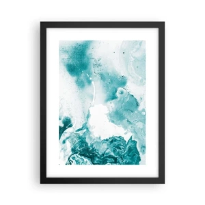 Póster en marco negro - Remansos de azul - 30x40 cm