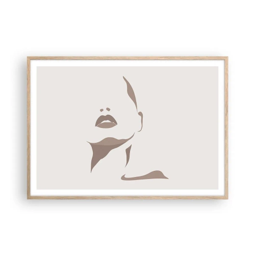 Póster en marco roble claro - Creación a partir de la luz y la sombra - 100x70 cm