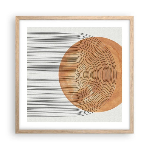 Póster en marco roble claro - Una composición soleada - 50x50 cm