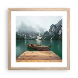 Póster en marco roble claro - Paisaje inolvidable - 40x40 cm