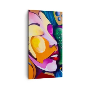 Cuadro sobre lienzo - Impresión de Imagen - Toque de color - 55x100 cm