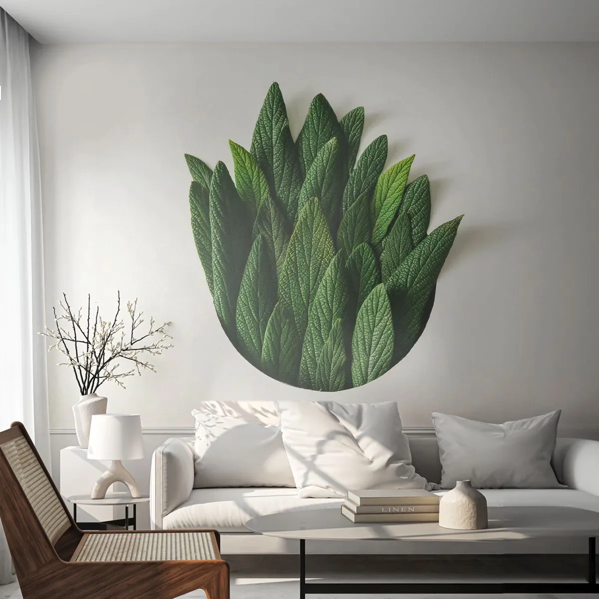 Fotomural Premium Canvas - Curiosidad desenfrenada - Sabio, hoja de salvia, hierba - 250x175 cm