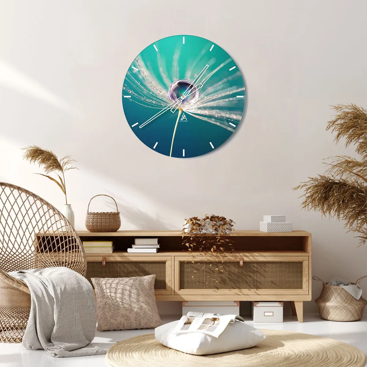 Reloj de pared - Reloj de vidrio - Momento místico - 40x40 cm